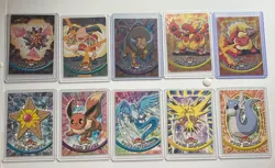 Pokemon Topps Series 3 lot of 10 cards: 5 silver foil cards, 5 non-foil cards - Image 1