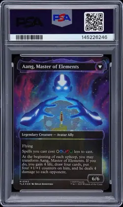 2025 MTG AVATAR HEADLINER-RAISED FOIL AANG MASTER OF ELEMENTS/AVATAR AANG PSA 10 - Image 2