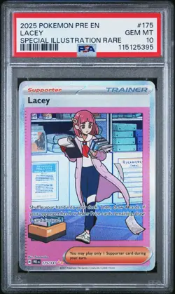 2025 POKEMON PRE EN-PRISMATIC EVOLUTIONS LACEY PSA 10 SPECIAL ILLUSTRATION RARE - Image 1