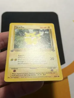 Pokemon- Pikachu- Jungle 60/64 - Regular 50 HP Common Basic Card- 1st Edition - Image 3