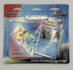 Pokemon TCG Prismatic Evolutions Tech Sticker Collection Glaceon 3 Pack Sealed - Image 1