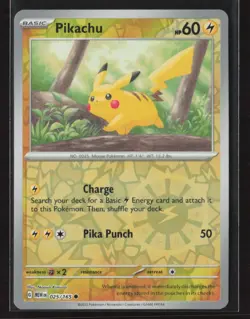 Pikachu #025/165 SV: Scarlet & Violet 151 Reverse Holo Pokemon TCG NM/M - Image 1