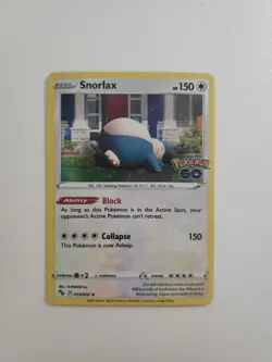 Snorlax 055/078 (Pokemon GO TGC) Reverse Holo Stamped VLP - Image 1