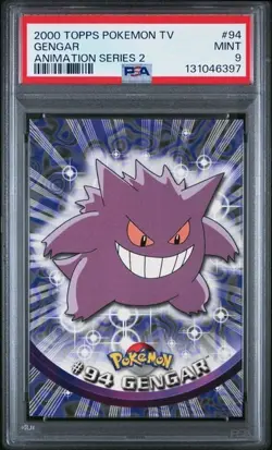 2000 Topps Pokemon TV Gengar Animation Series 2 #94 Graded PSA 9 MINT - Image 1