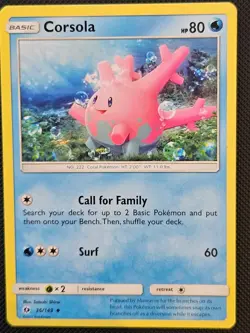 CORSOLA 36/149 UC SUN & MOON POKEMON NM/M 2017 - Image 1