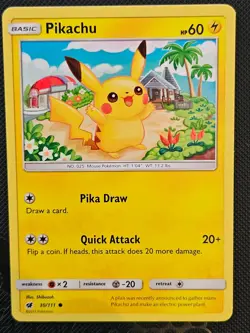 PIKACHU 30/111 C CRIMSON INVASION POKEMON MP 2017 - Image 1