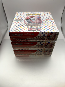 Pokemon 151 Japanese Booster Box 3x Factory Sealed w/ Shrink Wrap 4521329346038 - Image 1