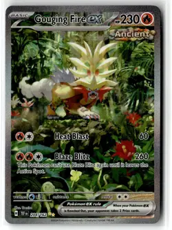 Gouging Fire ex ⭐ 204/162 Holo Temporal Forces Pokemon NM - Image 1