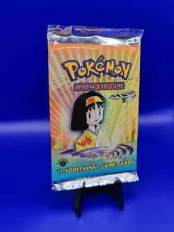 Gym Heroes 1st Edition Booster Pack 20.75g Factory Sealed Erika Pokemon WOTC New - Image 2