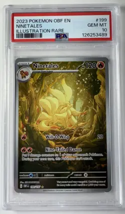 Pokemon: Ninetales Illustration Rare IR 199/197 PSA 10 GEM MINT Obsidian Flames - Image 1