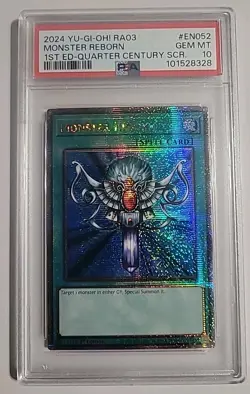 YuGiOH! - Monster Reborn - RA03-EN052 - QCR - PSA Mint 10 - Image 1