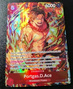 One Piece TCG Portgas D. Ace Illustration Box Promo Card Foil ST15-005 NM - Image 1