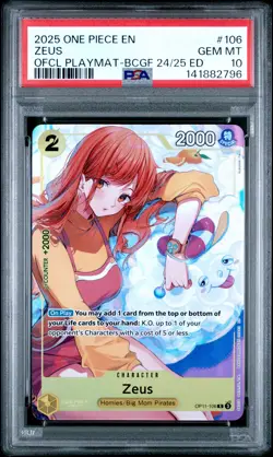 2025 ONE PIECE PROMOS #106 ZEUS PSA 10 - Image 1