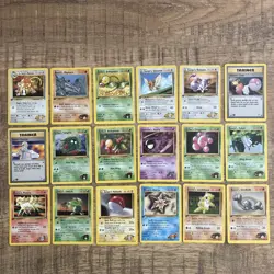 Pokemon TCG 1st Edition Gym Heroes 18 Card Lot - All LP Condition - Vintage - Image 1