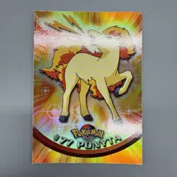 Topps Chrome Pokemon Ponyta 77 2000 TV Animation Rainbow Foil LP Card - Image 1