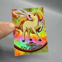 Topps Chrome Pokemon Ponyta 77 2000 TV Animation Rainbow Foil LP Card - Image 2