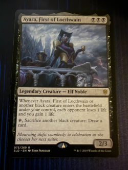 MTG Ayara, First of Locthwain Throne of Eldraine Rare NM - Image 1