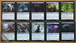 Magic Set of 10 Black Elf Creatures *NM* Commander Deck Building Elves Group - Image 1