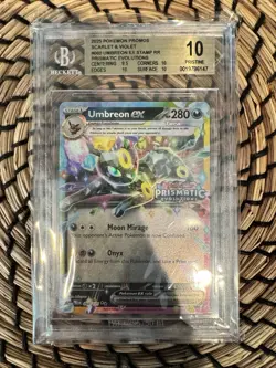 POP 5 BGS 10 2025 POKEMON #060 UMBREON EX STAMP RR PRISMATIC EVOLUTIONS - Image 1