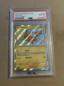 2024 POKEMON PAF EN-PALDEAN FATES SHINY RARE #131 PIKACHU PSA 10 - Image 1