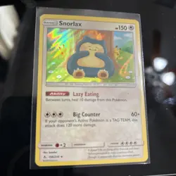 Pokemon Snorlax 158/214 Sm-Unbroken Bonds Holo Rare Holo NM - Image 1