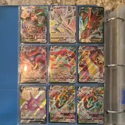 Pokemon TCG Binder Lot GX V Vmax Full Art Holo Pikachu Charizard Eevee Mewtwo - Image 2