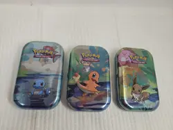 Kanto Friends Tins Pokemon TCG Lot Of 3 - Image 1