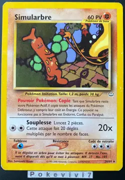 Carte Pokemon SIMULARBRE 26/64 RARE Neo Revelation Wizards FR - Image 1