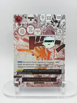 Honesty Impact OP11-018 2025 A Fist of Divine Speed Alt Art NM One Piece TCG - Image 1