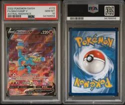 Pokemon TCG Machamp V 172 Full Art Illustration Holo Card PSA 10 GEM MINT - Image 1