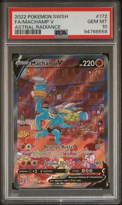 Pokemon TCG Machamp V 172 Full Art Illustration Holo Card PSA 10 GEM MINT - Image 2