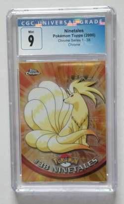 Pokemon Card Topps Chrome #38 Ninetales CGC 9 Mint (TV Animation Edition) 2000 - Image 1