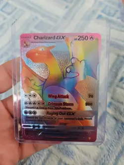 Charizard GX Rainbow Foil Fan Art Vinyl Premium Collector Card 150/147 - Image 1