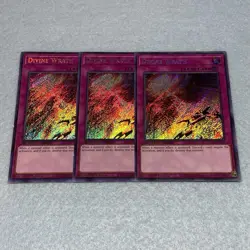 Yugioh Divine Wrath SGX4 1st Edition Secret Rare 3 Card Set Lightly Played - Image 1