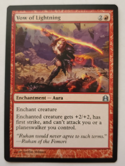 1x Vow of Lightning Commander 2011 MTG Magic the Gathering LP - Image 1