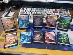 Tarkir Dragonstorm Full Art Land set(10) FOIL & REGULAR Magic the Gathering MTG - Image 1