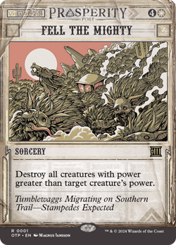Fell the Mighty [Outlaws of Thunder Junction: Breaking News] Magic MTG - Image 1