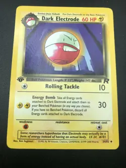 Dark Electrode 1st Edition 34/82 Uncommon Team Rocket Pokemon NM 2000 WOTC - Image 1