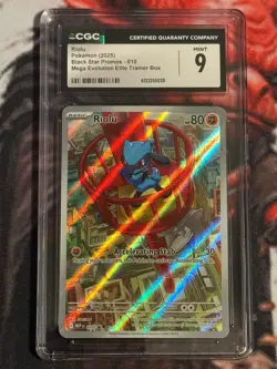 Pokemon TCG - 2025 Mega Evolution - Riolu Black Star Promo - 010 - MINT - CGC 9 - Image 1