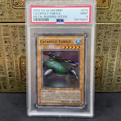 Yugioh Catapult Turtle MRD-075 1st Edition Super Rare PSA 9 MINT - Image 1