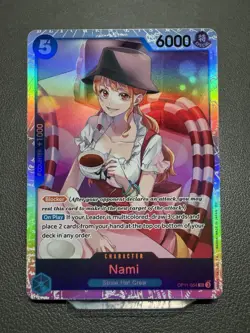 One Piece Nami OP11-054 A Fist of Divine Speed Foil Super Rare English - Image 1