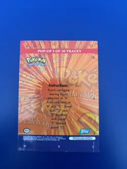 2000 Topps Pokemon Series 3 Pop Up #3 Tracey Chase Card TV Animation Nm - Image 2