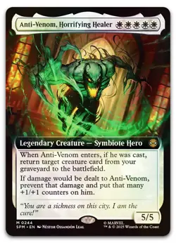 Anti-Venom, Horrifying Healer (Extended Art) #244 (Foil) NM Spider-Man Magic MTG - Image 1