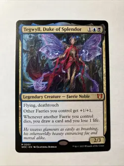 MTG Tegwyll, Duke of Splendor Wilds of Eldraine Commander - NM Regular - Image 1