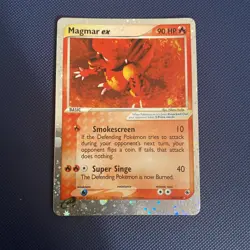 Pokemon TCG Magmar EX Ruby & Sapphire Holo Ultra Rare Card 100/109 - Image 1