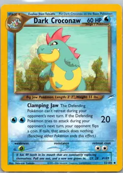 Pokemon TCG Dark Croconaw 32/105 Neo Destiny LP - Image 1