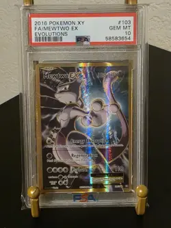 PSA 10 GEM MINT 2016 Pokemon Mewtwo EX XY Evolutions Full Art #103 - Image 1