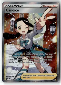 Candice ⭐ 189/195 Holo Rare Ultra Silver Tempest 2022 Pokemon NM - Image 1