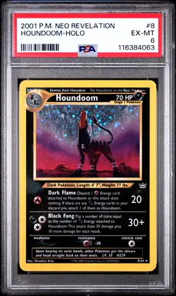 2001 Pokemon Neo Revelation #8 Houndoom-Holo PSA 6 - Image 1