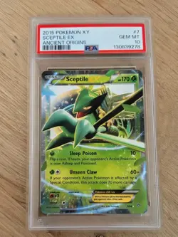 2015 Pokemon Sceptile EX XY Ancient Origins Holo Ultra Rare #7 PSA 10 Gem Mint - Image 1